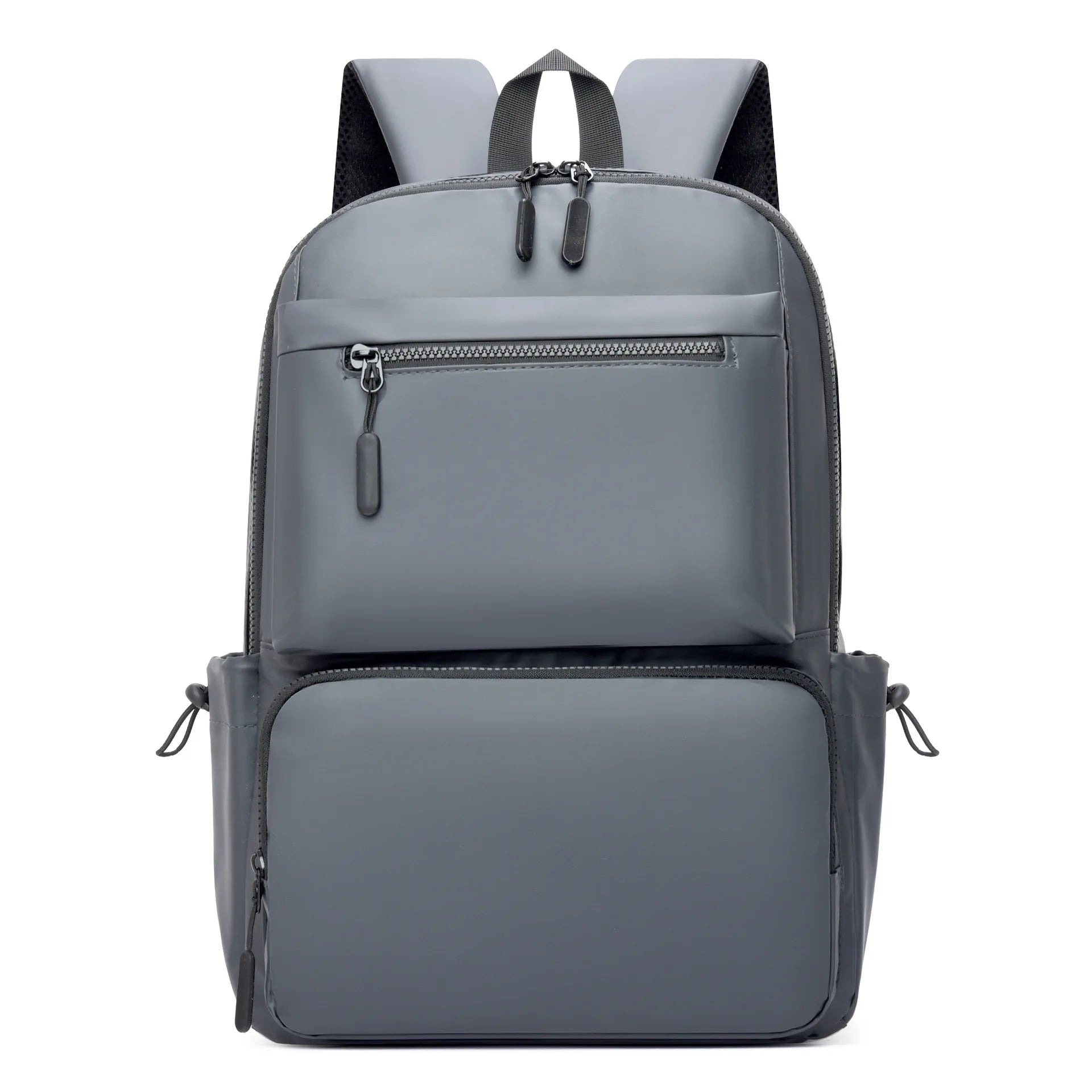 Unisex Stylish Simple Computer Backpack Waterproof Leisure Travel Business School Student Bag with Zipper Closure