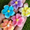 30MM Resin Frangipani Plumeria Flower Flat Back Cabochon DIY Scrapbook Phone Decor Crafts Embellishment