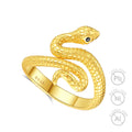 Fashion Vintage Fine Jewelry Chunky Finger Ring 925 Sterling Silver 18K Gold Plated Snake Rings for Men