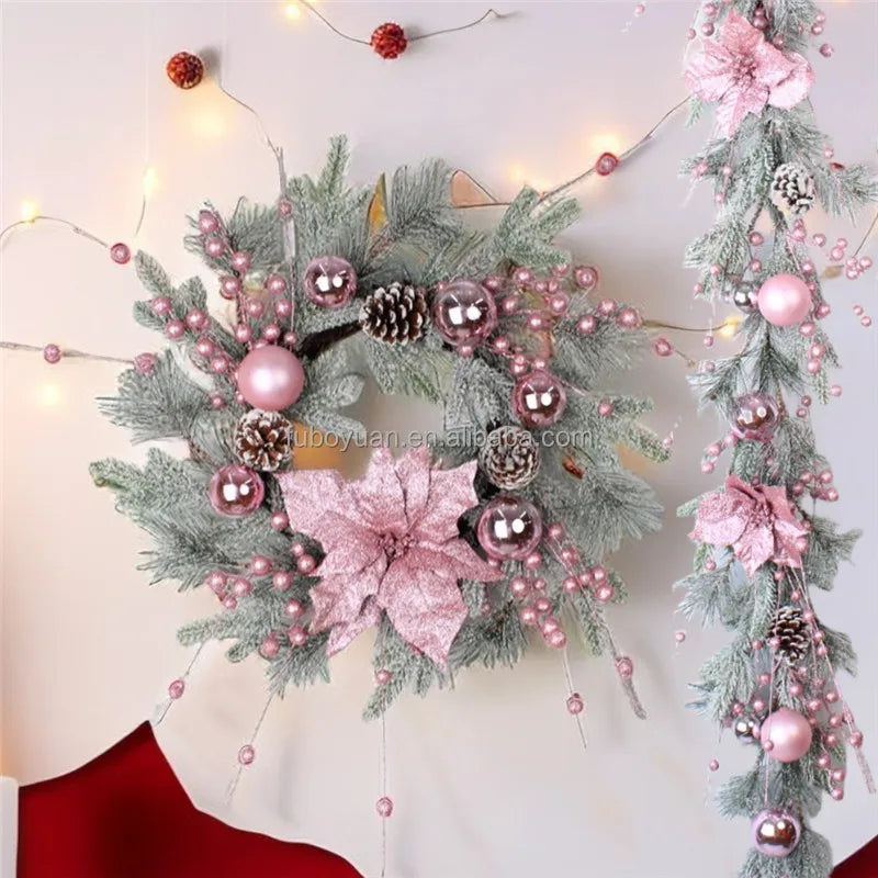 SH Christmas Product Wholesale Christmas Arrangements Xmas Pine Garland Christmas Swag Wreath Artificial Berry Garland for Decor