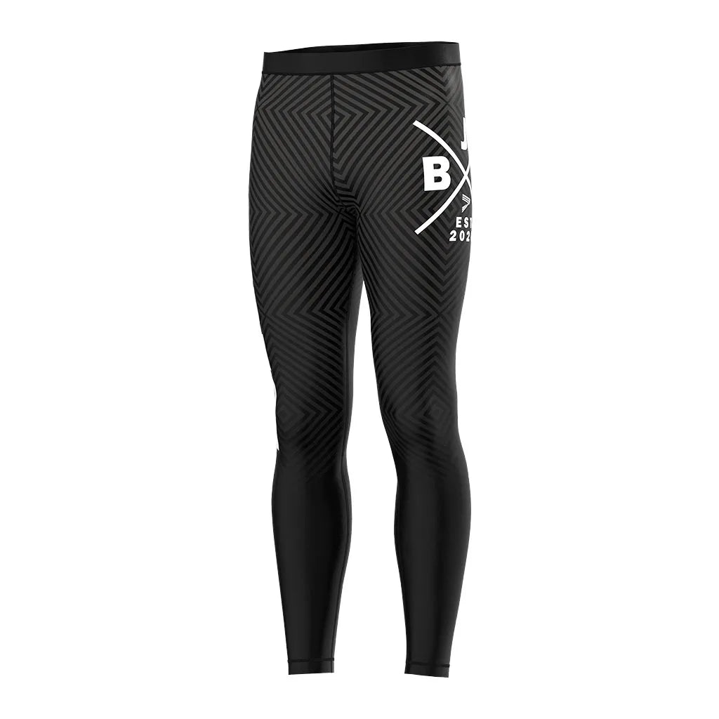 Custom Men's Jiu Jitsu Grappling Leggings 4-Way Stretch Compression Support Flatlock Seams Performance No-Gi Gear