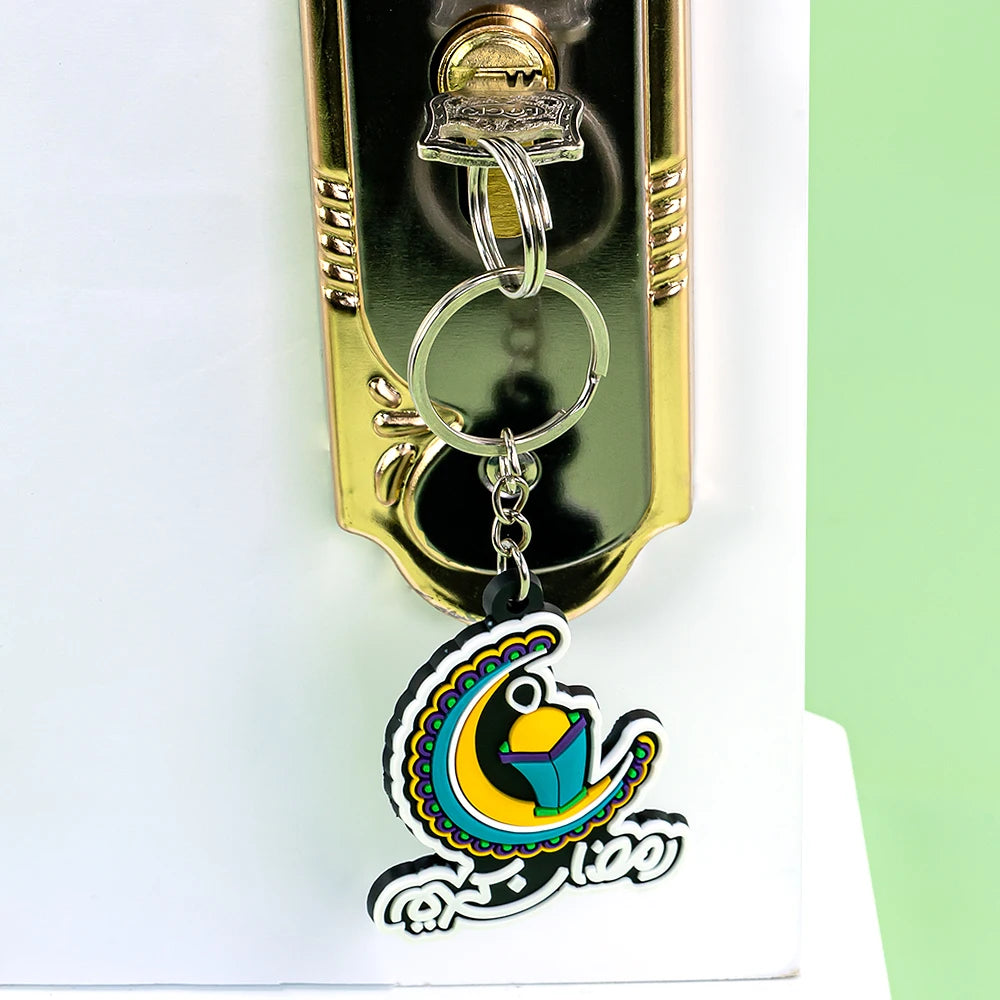 Hot Sale Arabic Keychain Soft PVC Dubai Landmark and Oil Rig Keyring for Luxury Enthusiasts and Gift Shops