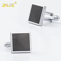 Simple Design Accessory Gift Gentleman Business Wedding Plaid Square Sleeve Cufflinks for Men