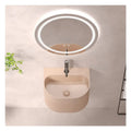 New Arrival White Black Green Blue  Fluted Shape One Piece Wall Mounted  Sink Artificial Stone Sink Lavabo Bathroom Wash Basins