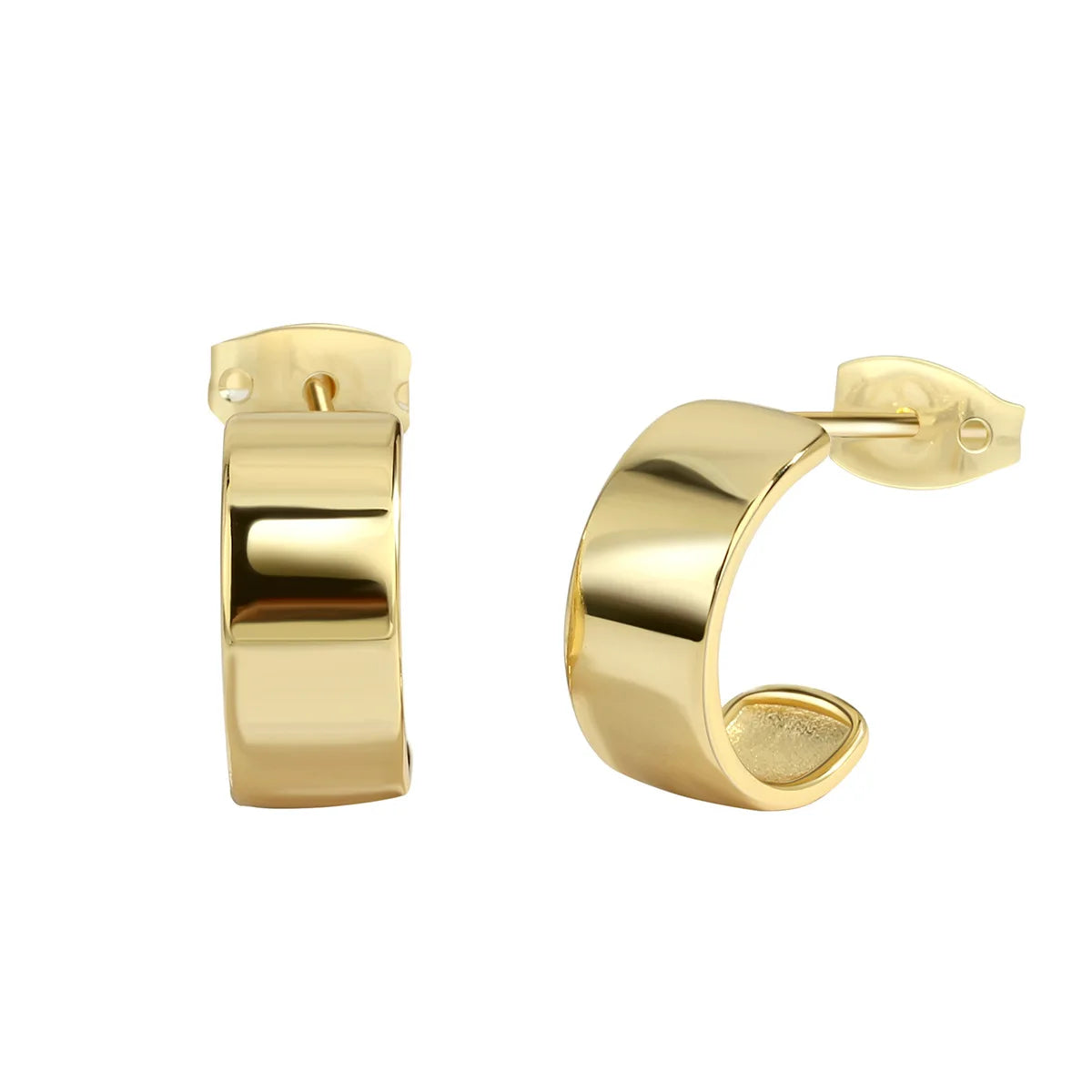 Hot Selling Korean Hoop Earrings Women 14K 24K Gold Plated Jewelry