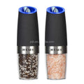 Electric Gravity Salt and Pepper Grinder with Blue Led Light /electric Salt Pepper Mill Set