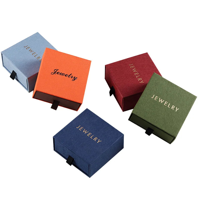 Custom Bracelet Paper Gift Jewelry Packaging Box with Sponges Earring Necklace Jewellery Ring Packaging Jewelry Box with logo