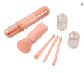 4 in 1 Make up Brush Beauty Tool Mini Travel Eye Blending Pink Blue Black Retractable Portable Makeup Brush Set With Holdern