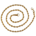 Best Stainless Steel Twist Rope Chain for Mens/Womens Jewelry 2mm 3mm 4mm Diameter Gold Plated Necklace for Weddings and Gifts