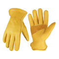 Premium TOMITOMO Reinforced Anti for Cut Resistant Waterproof Cotton Lining Cowhide Leather Palm Protection Winter Outdoor