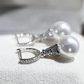 E2208 11-12mm DIY Natural Freshwater Pearl Charm Earrings Mounting Accessory 925 Sterling Silver Gold Plated  Jewelry for Women