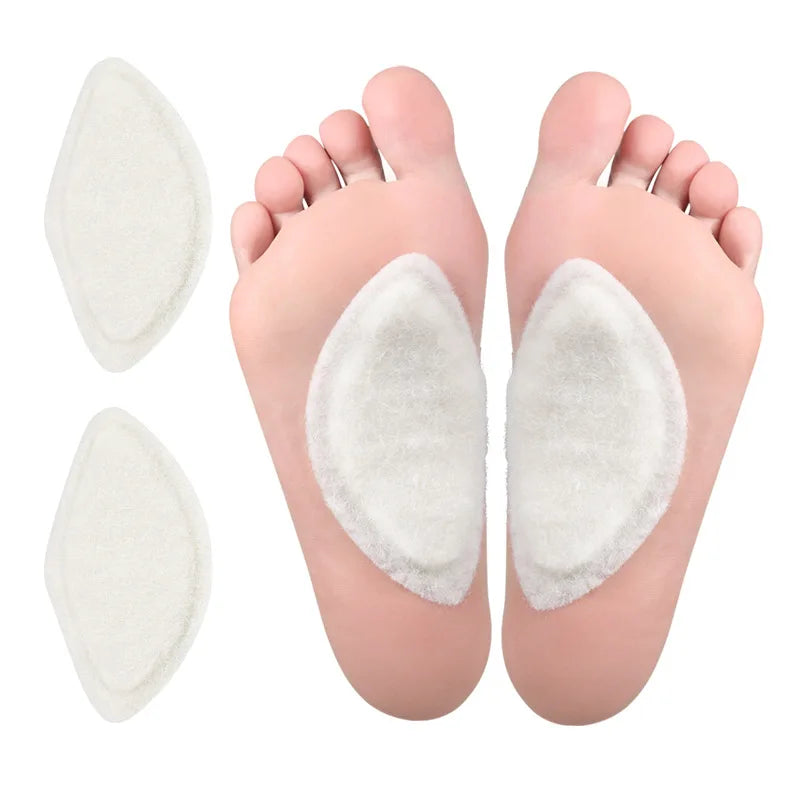 Melenlt Felt Arch Foot Pad Orthopedic Flat Feet Support Soft Anti Friction Shock Absorbing Half Sole Insole