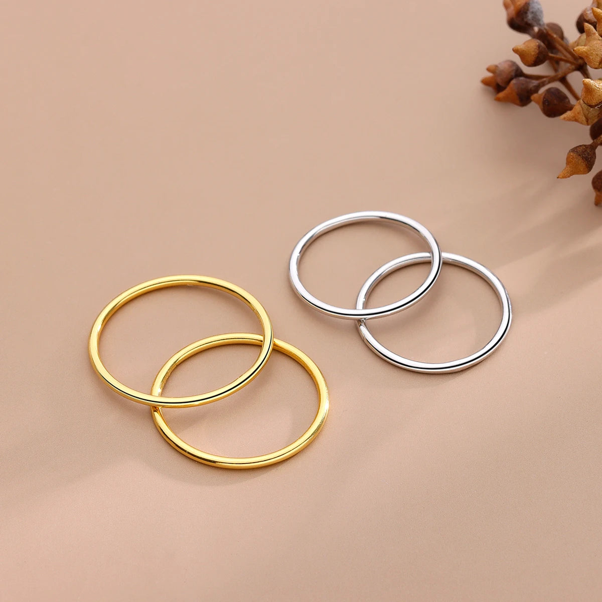 Wholesale Lots 925 Sterling Silver Ring Minimalist Simple Multiple Sizes Finger Ring