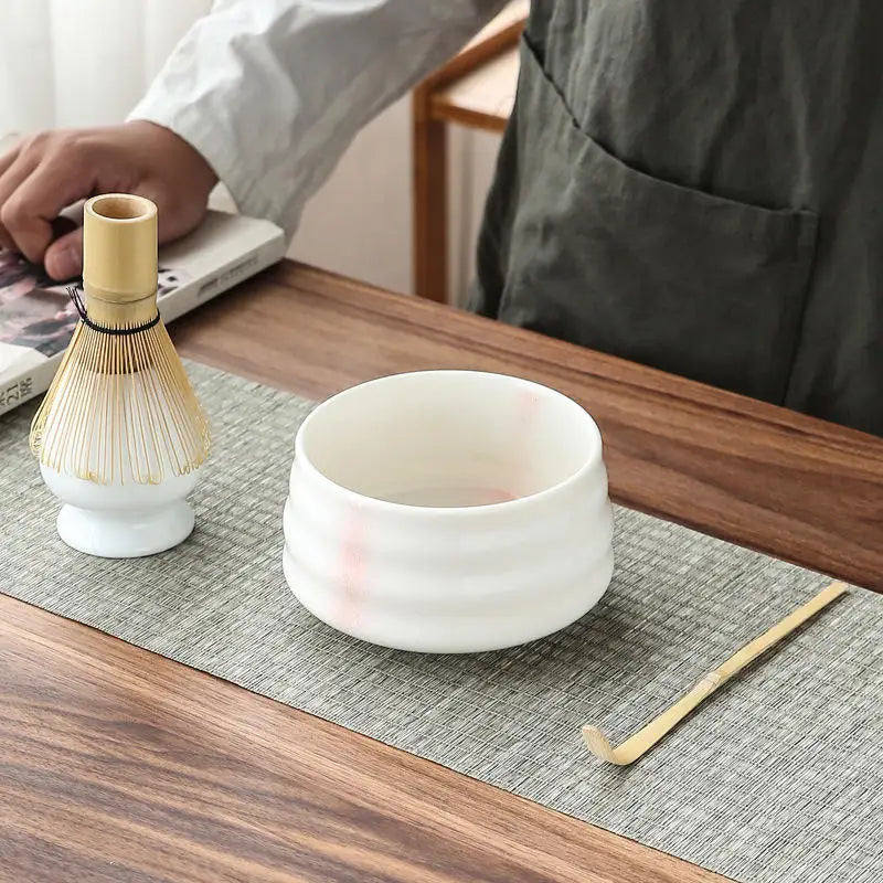 Handmade 4PCS Set for Easy Home Cleaning Matcha Tea Tool Stand Kit Bowl Whisk Scoop Traditional Japanese Coffee Tea Sets