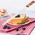 Wooden Handle Stainless Steel Serrated 8/10/12/14 Inch Bread Slicing Knife Cake Toast Cutter Butter Spatula Bread Knife Slicer