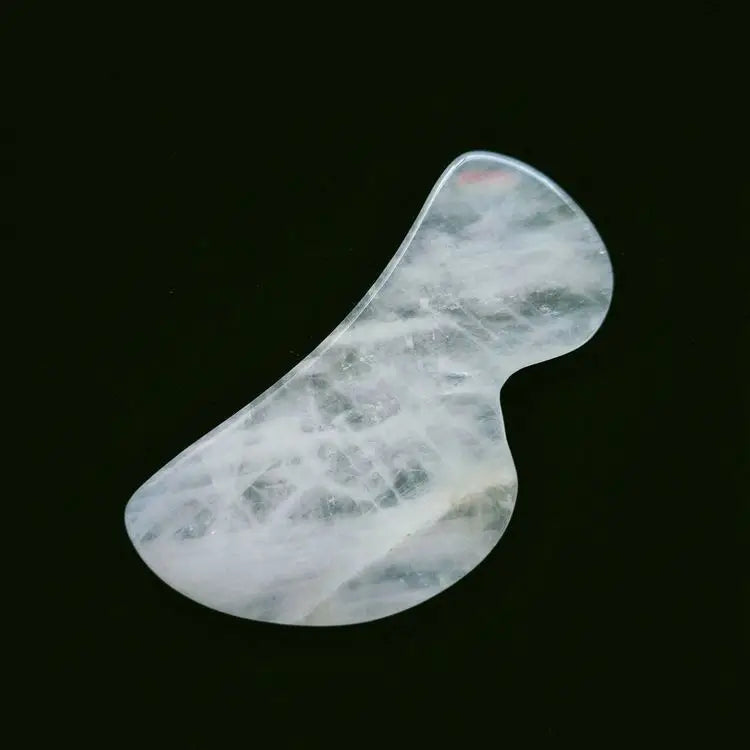 2026 beauty face massage real jade Clear Quartz pink butterfly gua sha bian stone tool crystal crafts