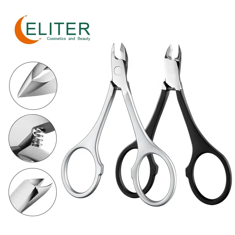 ELITER in Stock Supplier Scissor Shape Cobalt Cuticle Nipper Nail Nipper Cuticle Remover Micro Cuticle Nippers