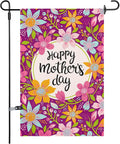 Custom 12x18 Inch Double Side Indoor Outdoor Decorative Happy Monther Day Floral Burlap Garden Flags