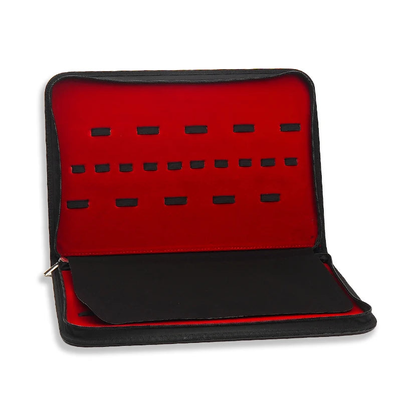 Barber Scissors Storage Bag Built-in 20 Scissors Position Comfortable and Portable for Barber Leather Scissors case