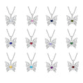LULUFOCUS Wholesale 925 Sterling Silver Rhodium Plated Butterfly Pendant Necklace For Women