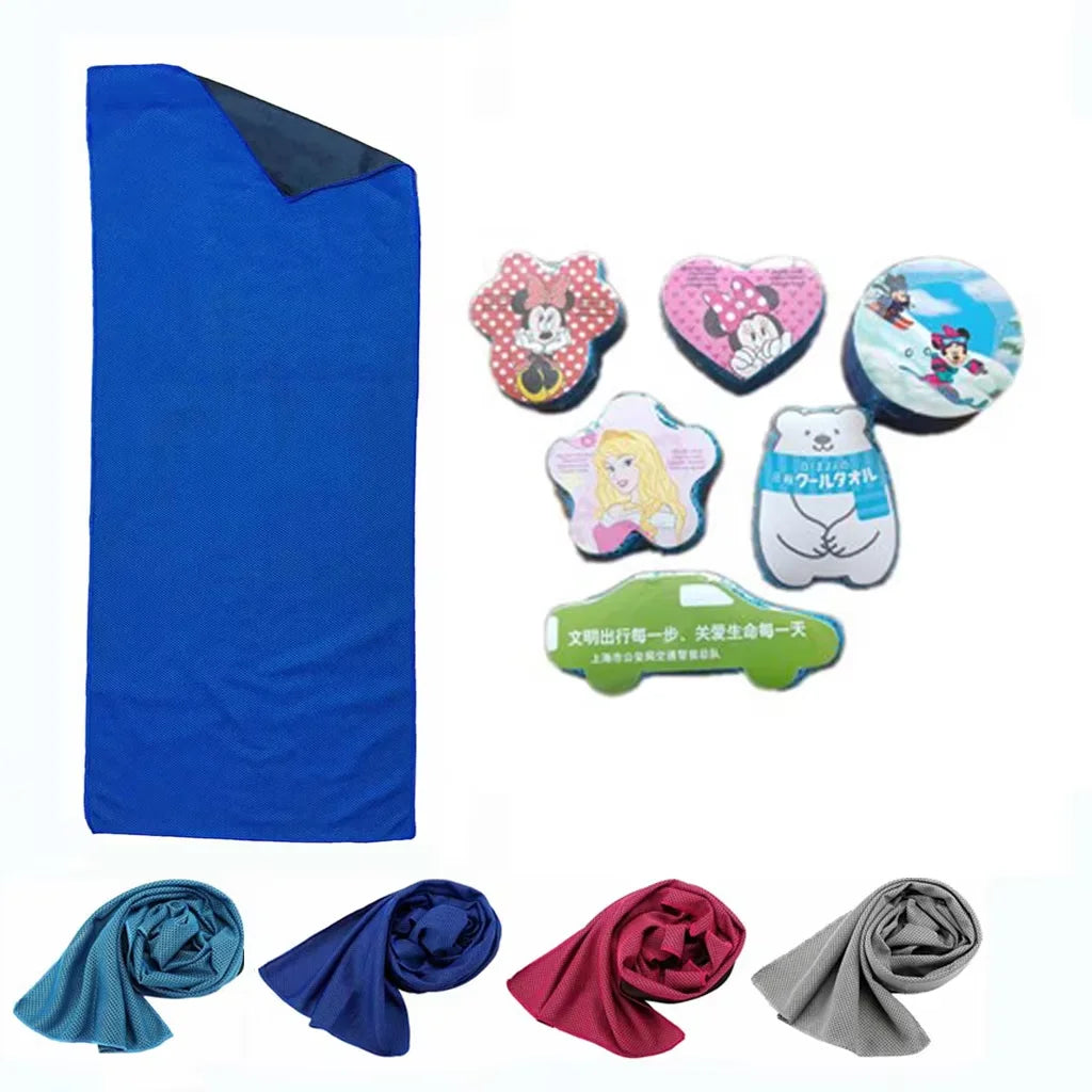 Custom Printing Compressed Towel Microfiber Gym Cooling Towel Quick Dry Yoga Sports Towel