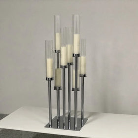 ZT-421S Wedding Decoration Metal Table Candlestick Antique Silver Stick Wedding Candle Holder