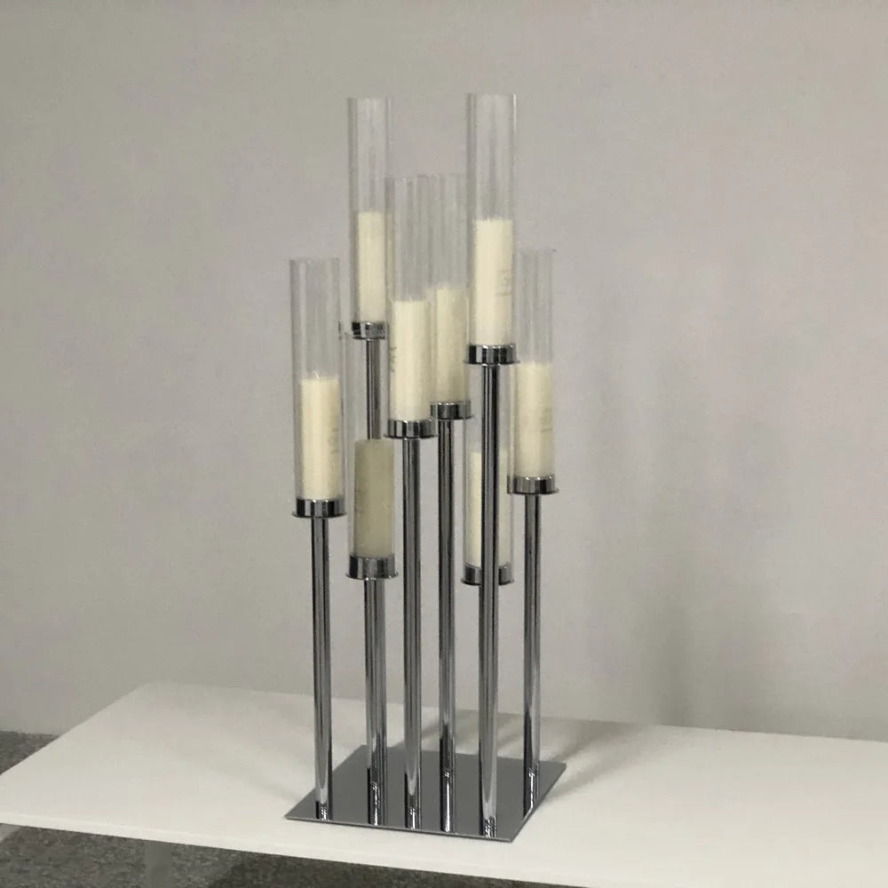 ZT-421S Wedding Decoration Metal Table Candlestick  Antique Silver Stick Wedding Candle Holder