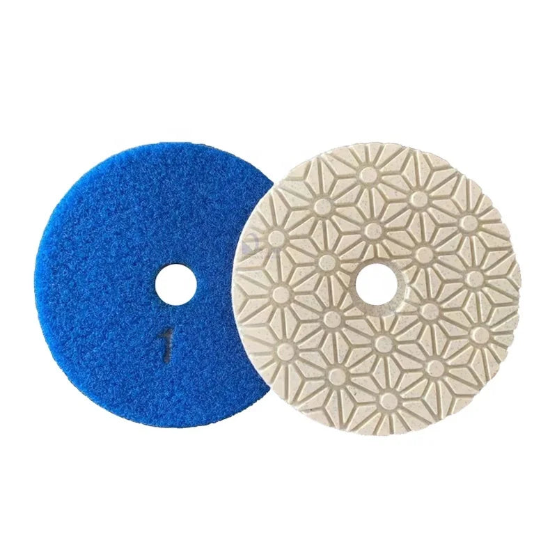 4 Inch 3 Step Diamond Wet Polishing Pads for Marble Granite Stone Tile Quartz