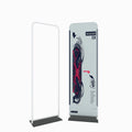 Advertising Easy Tube Floor Stand Tension Fabric Display Banner Stand for Trade Show Display