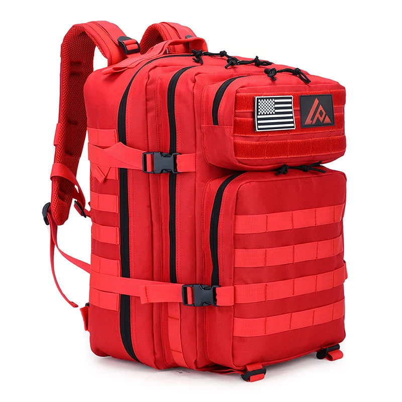 High Quality Red Oxford Fabric Waterproof Material Multi-functional Large Capacity Men's Backpack