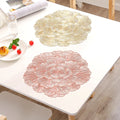 Wholesale Custom PVC Vinyl Metallic Quilted Flower Pads Mats Decorative Dinning Table Mats Luxury Placemats