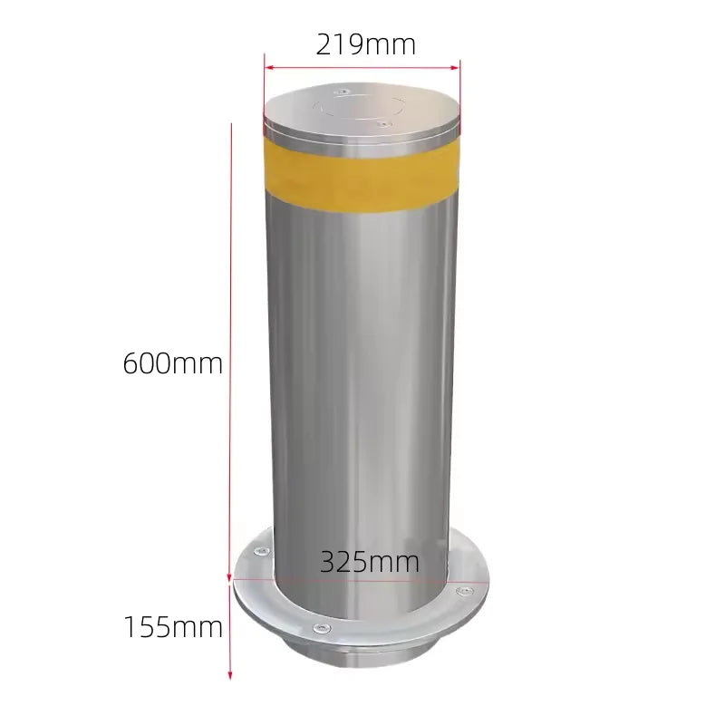 Factory Automatic Pre-Embedded Fixed Columns Manual Retractable Rise Bollard With Led for Residential