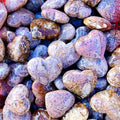 Wholesale Natural Flower Agate Heart Pink Cherry Blossom Agate Hearts For Gift Decoration
