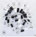 New Design 15ml Clear Glass Nail Polish Bottle with Crown Cap Square Shape for Skin Care Cream and Gel Nail Polish