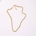 Fenny 18K Gold Plated No Fade Fashion Shiny Twisted Necklace Trendy for Sweater Chain Stainless Steel Jewelry Wholesale