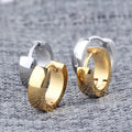 1 Pair 3 Colors Hoop Earrings Small Circle Fashion Stainless Steel Men Women Earrings Jewelry Accessories