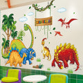 Self Adhesive Kids Bedrooms Cartoon Dinosaur Wall Sticker Decoration