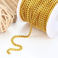 New Arrival Diy Jewelry  Not Fade Cuban Stainless Steel Chain for Making Bracelet Necklace Supplies