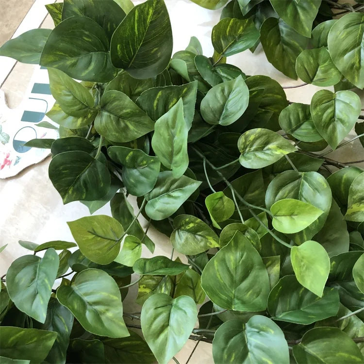 Q-1061 Wholesale  Artificial Wall Hanging Plant Ivy Vine Leaves Bouquet for Outdoor Decoration