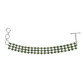 Shimmering Rhodium Plated Silver 925 Jewelry Natural Diopside Bracelet for Women Anniversary Gift