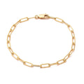Gemnel Wholesale Minimalist 925 Silver 18k Gold Plated Paperclip Chain Women Bracelet