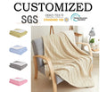 Thickened Fleece Cable Knit Blanket Office Nap Blanket Throw Blanket Shawl Leisure Blanket