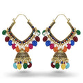 Manufacturer Jewellery Wholesaler Oxidized Antique Hoop Bridal Jhumki Earrings Indian Jewelry Set for Women
