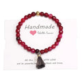 2025 New Jewelry Card Bracelet Multicolor Natural Stone Hand Beaded Bracelet Ethnic Agate Tassel Bead Bracelet for Girls