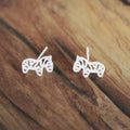 Factory Wholesale Women's Silver Fine Stud Earrings Cute Gold Plated Zebra Earrings for Engagement Wedding Party or Gift