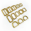 Meetee BF163 Solid Brass Seamless Square Ring Handbag Strap Accessories Bag Webbing Adjustment D Ring Three Sliding Buckle