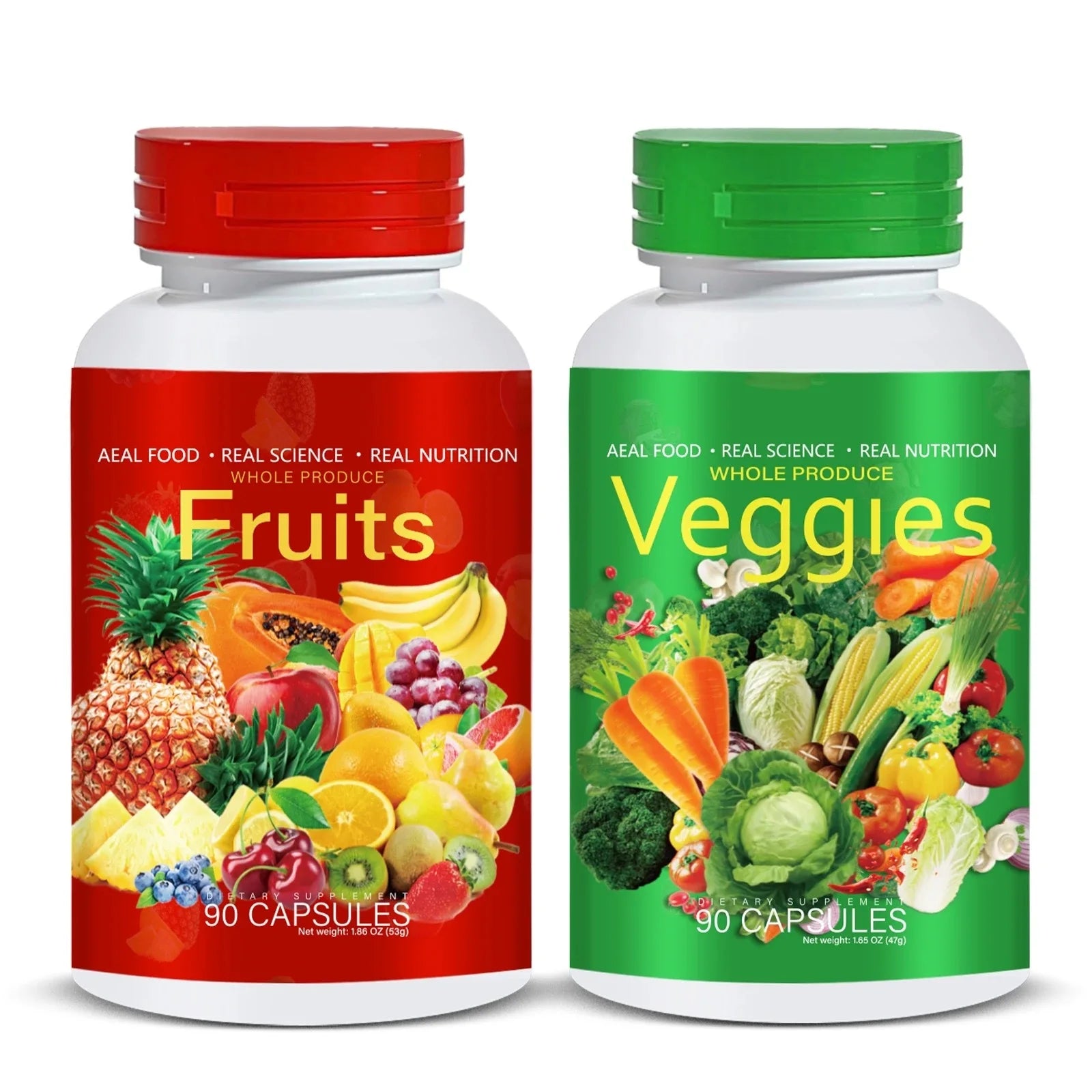 Wholesale Natural Fruit and Vegetable 90 Capsules Whole Food Superfoods Vitamins and Minerals  Fruit 90 Veggie Capsules