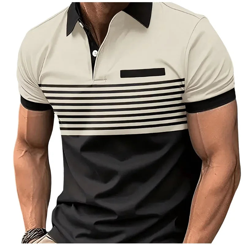 Wholesale Custom Breathable Sweatabsorbing Polo Shirt 4XL 190g Solid Color Men's Polo Shirts Men's Plus Size Polo T-Shirt