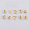 Mirror Polished Stainless Steel 0-9 Alphabet Number Beads Charm 8MM 1.8MM Hole Necklace Bracelet Pendant Charm