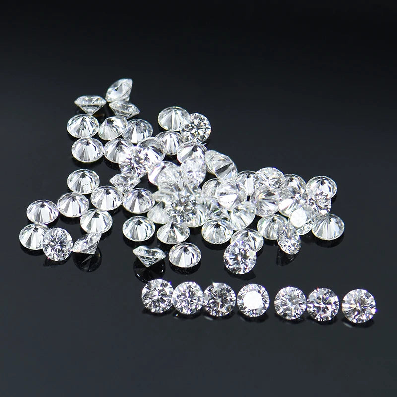 Lab Grown Diamond Round Brilliant Cut 1.0mm-2.0mm DEF Color VVS-VS Clarity HPHT Diamond  Price Per Carat